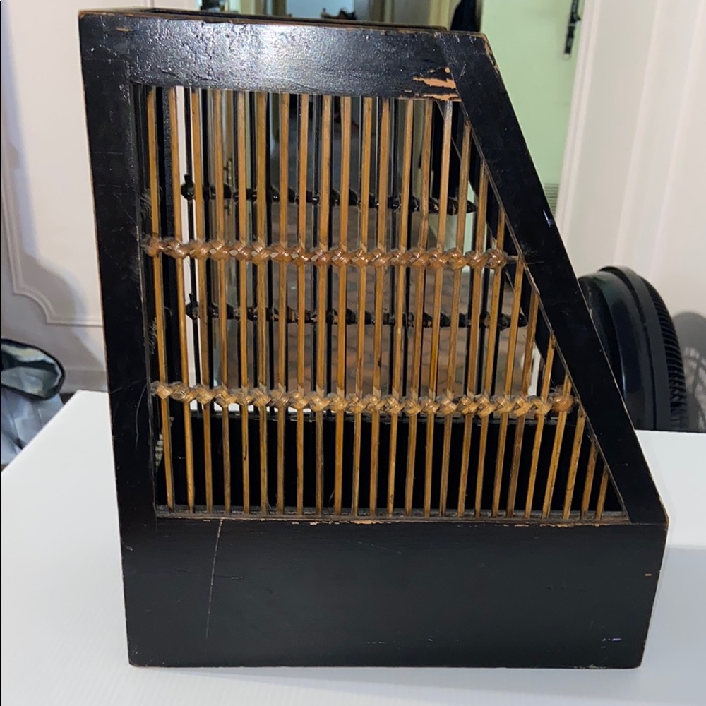 Black and Brown Bamboo Magazine holder